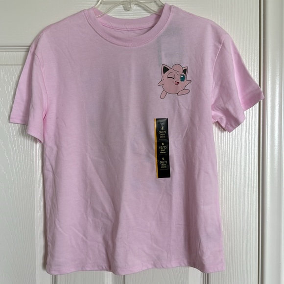 New! Girls' Pink Jigglypuff Oversized “Never Stop Singing” T-Shirt - Size Med - Picture 1 of 6